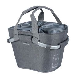 BASIL 2DAY CARRY ALL FRONT BASKET KF GREY MELEE