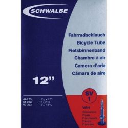 SCHWALBE BICYCLE TUBE 12 INCH SV1