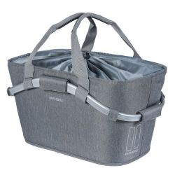 BASIL 2DAY CARRY ALL REAR BASKET MIK GREY MELEE