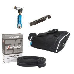Pro Mini QR Saddle Bag + Tyre Levers + Micro CO2 Inflator + Vittoria Inner Tube