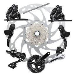 GROUPE COMPLET 12 VITESSES SHIMANO 105 DISQUE R7120