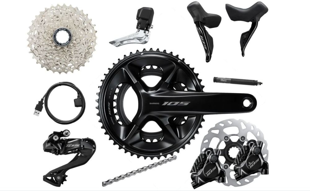 SHIMANO GROUPSET 105 12 SPEED R7170 DI2 DISC COMPLETE