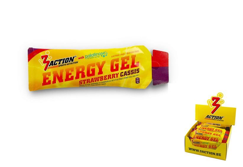 3ACTION ENERGY GEL STRAWBERRY BOX (25 PIECES)
