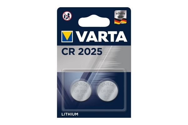 VARTA BATTERIJ CR 2025 2 STUKS