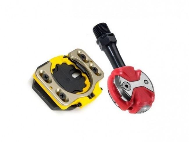 SPEEDPLAY ZERO CHROME PEDALS + WALKABLE CLEAT RED