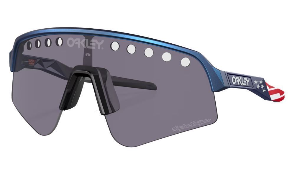 OAKLEY SUTRO LITE SWEEP TROY LEE DESIGNS BLUE COLORSHIFT- PRIZM GREY CYCLING GLASSES